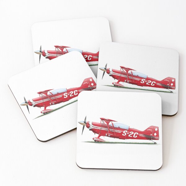 Item preview, PITTS SPECIAL S-2C RED designed and sold by Grubby Fingers Aircraft Illustration.