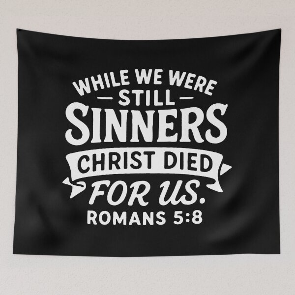Item preview, Romans 5:8 Christ Died For Us designed and sold by plushism.