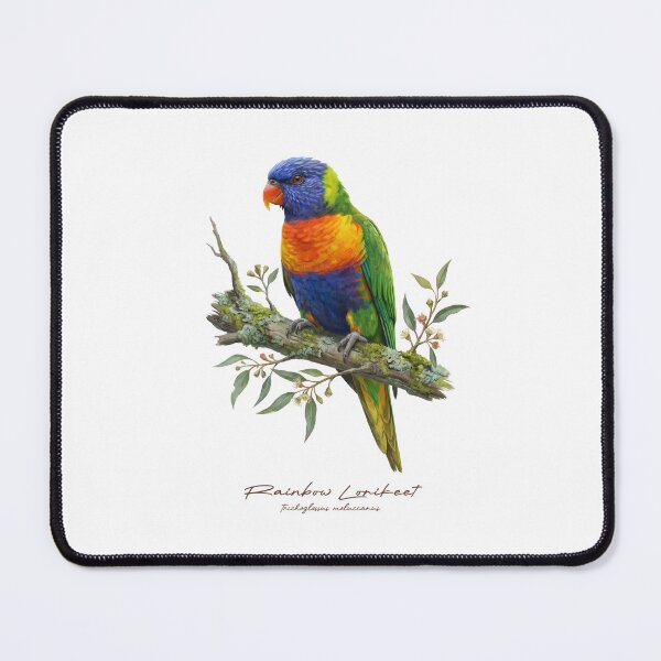 Item preview, Rainbow Lorikeet on Flower Branch designed and sold by Takeda-art.