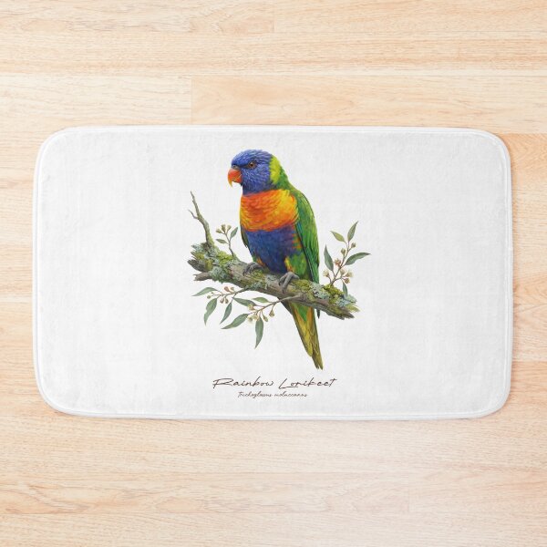 Item preview, Rainbow Lorikeet on Flower Branch designed and sold by Takeda-art.