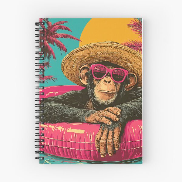 Item preview, Summer Chimpanzee with Sunglasses Tropical Chimp Pool Party designed and sold by Littermin.