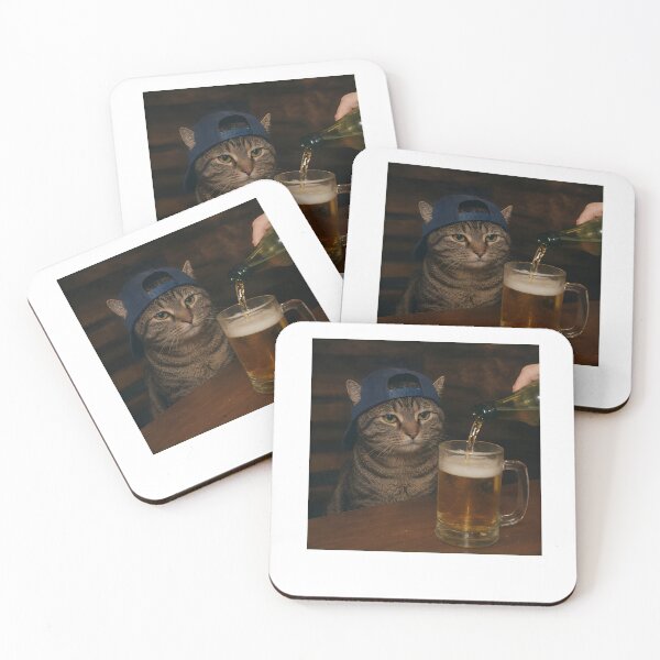 Item preview, Cat Wearing Hat Getting Beer Poured T-Shirt designed and sold by GiaoCalonas.