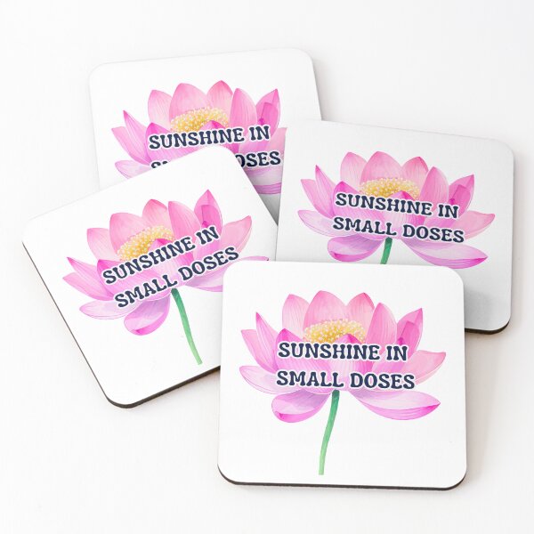 Item preview, Sunshine in Small Doses Lotus Flower Quote Sticker | Positive Floral Design | Gentle Happiness Art designed and sold by Pandey14.