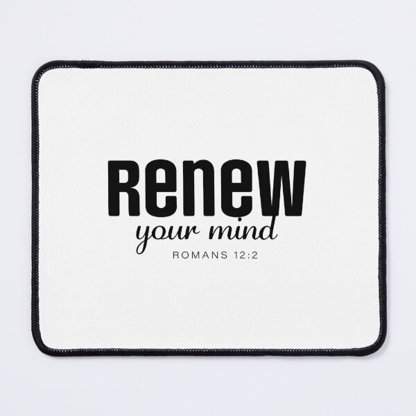 Item preview, Renew Your Mind – Christian Faith Typography T-Shirt Design designed and sold by CrossCrafted.