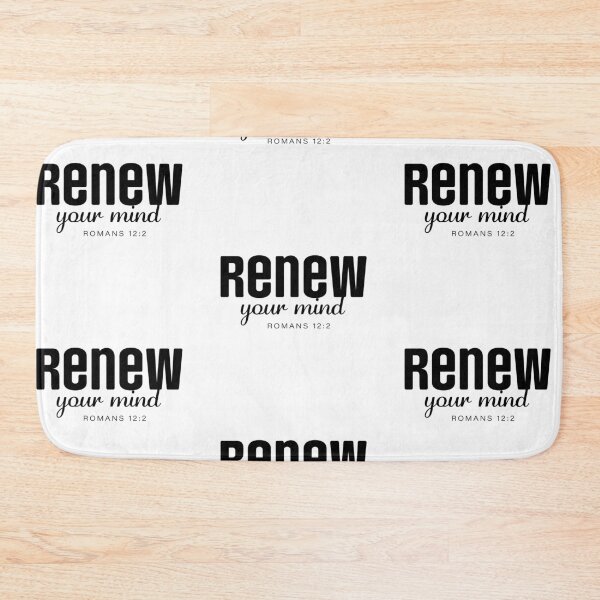 Item preview, Renew Your Mind – Christian Faith Typography T-Shirt Design designed and sold by CrossCrafted.