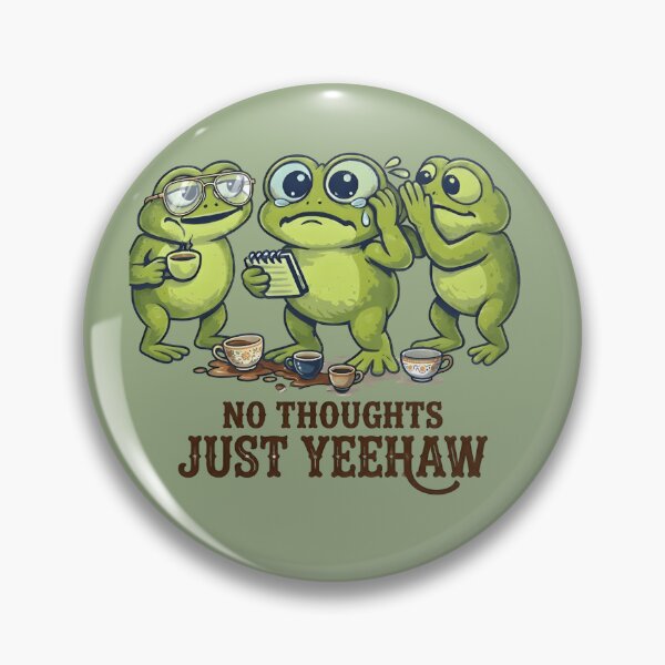Item preview, No Thoughts Just Yeehaw Frog Meme Shirt – Funny Cowboy Frog Coffee Western Aesthetic Tee designed and sold by ZyxDes.