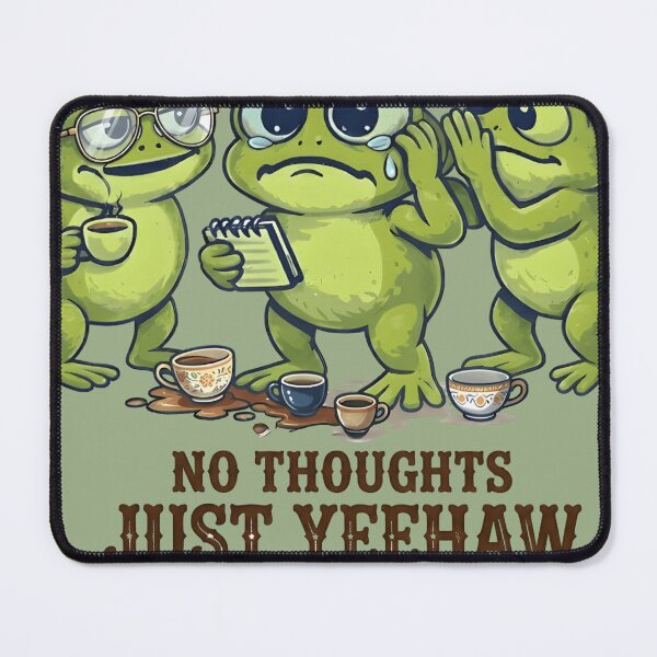 Item preview, No Thoughts Just Yeehaw Frog Meme Shirt – Funny Cowboy Frog Coffee Western Aesthetic Tee designed and sold by ZyxDes.