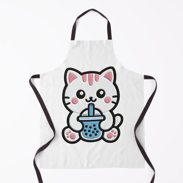 Item preview, Cute Kawaii Cat Drinking Bubble Tea designed and sold by IYI.