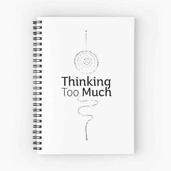 Item preview, Thinking Too Much Minimal Overthinker Aesthetic Typography Design designed and sold by Vajid Designs .