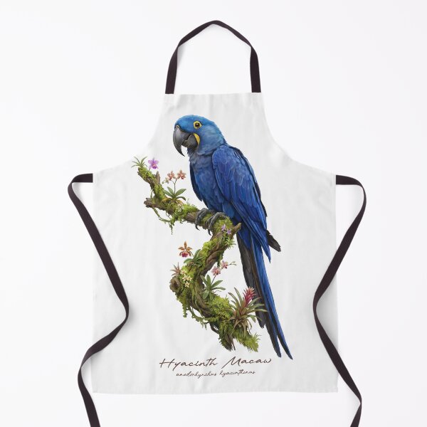 Item preview, Hyacinth Macaw on Tropical Tree with Flowers designed and sold by Takeda-art.
