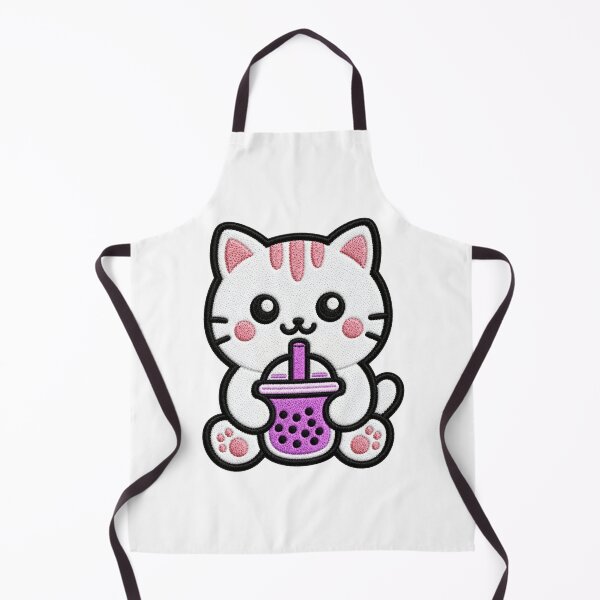 Item preview, Cute Kawaii Cat Drinking Bubble Tea designed and sold by IYI.