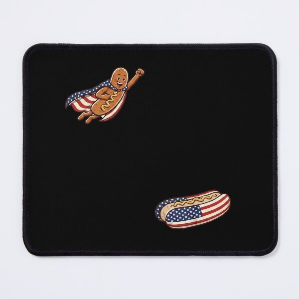 Item preview, Patriotic Superhero Hot Dog - Funny American Flag BBQ Art designed and sold by haitrieuic96.