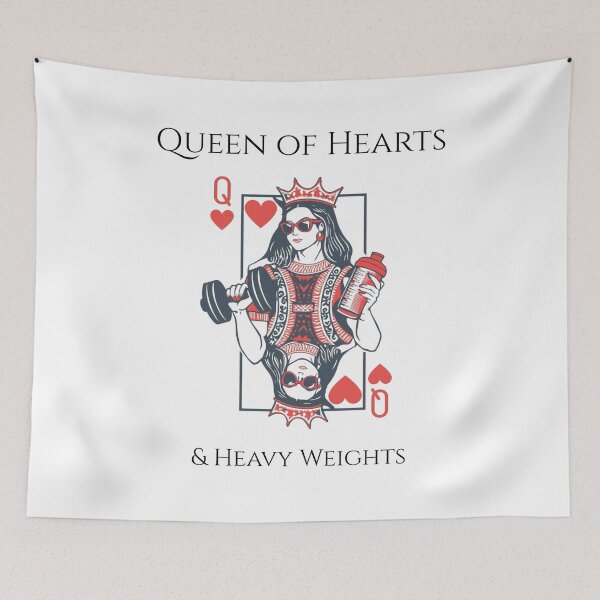 Item preview, Queen of Hearts & Heavy Weights Gym Gift Playing Card Fitness designed and sold by TeeArtWorld.