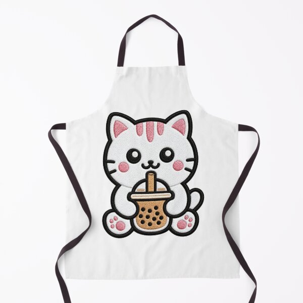 Item preview, Cute Kawaii Cat Drinking Bubble Tea designed and sold by IYI.