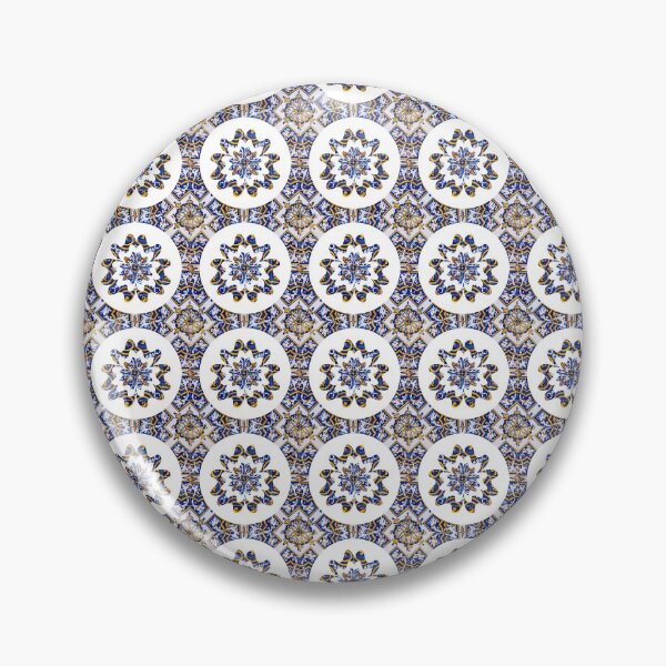 Item preview, Vintage Floral Azulejo Tile Pattern - Botanical Ceramic Art designed and sold by Mandarynkashop.
