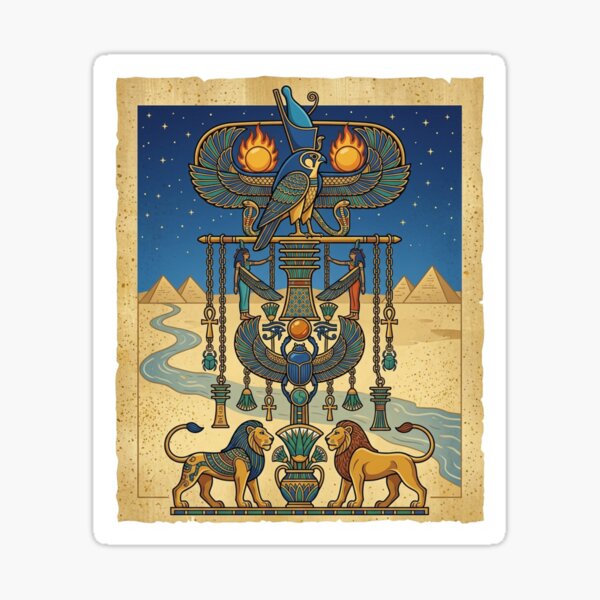 Item preview, Ancient Egyptian Mythology Ultimate Art Collection - Vintage Papyrus Icons, Cyberpunk Nile & Cosmic Pharaonic Deities Graphic Bundle designed and sold by Queen Cleopatra.