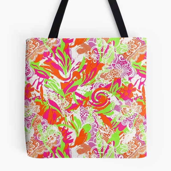 Item preview, Neon Lace Abstract Vibrant Splash Collage designed and sold by SplashTastic.