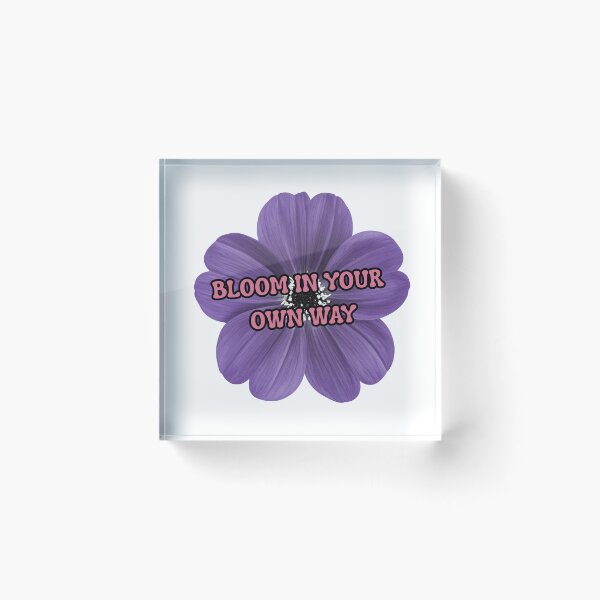 Item preview, Bloom in Your Own Way Purple Flower Quote Sticker | Inspirational Floral Growth Design | Positive Reminder Art designed and sold by Pandey14.