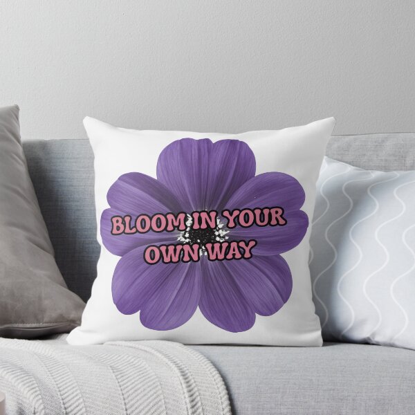 Item preview, Bloom in Your Own Way Purple Flower Quote Sticker | Inspirational Floral Growth Design | Positive Reminder Art designed and sold by Pandey14.