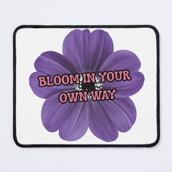 Item preview, Bloom in Your Own Way Purple Flower Quote Sticker | Inspirational Floral Growth Design | Positive Reminder Art designed and sold by Pandey14.