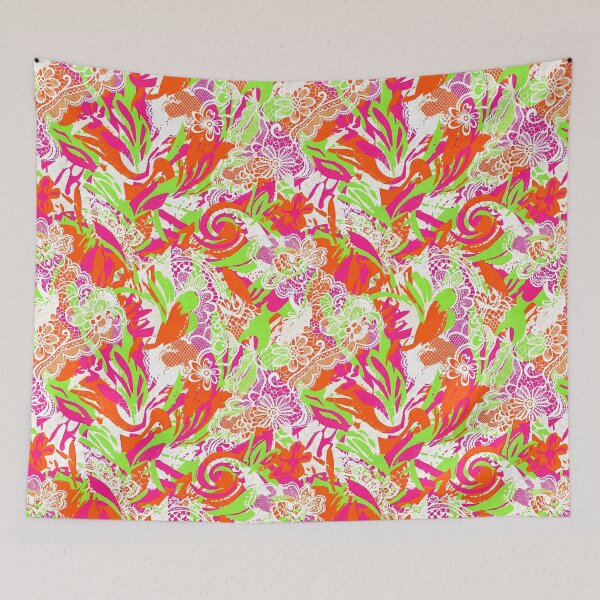 Item preview, Neon Lace Abstract Vibrant Splash Collage designed and sold by SplashTastic.