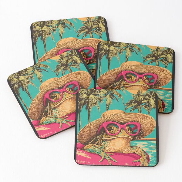 Item preview, Summer Frog with Sunglasses Tropical Animal Pool Party designed and sold by Littermin.