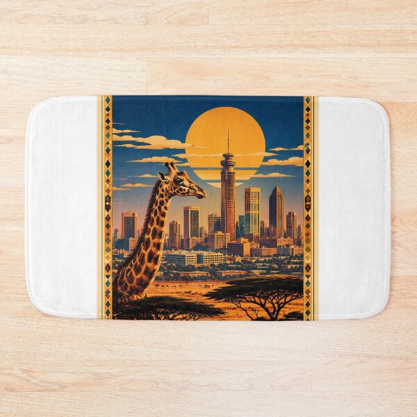 Item preview, Vintage Nairobi Kenya Retro Travel Poster 1970s Style  designed and sold by Bossygraphicske.