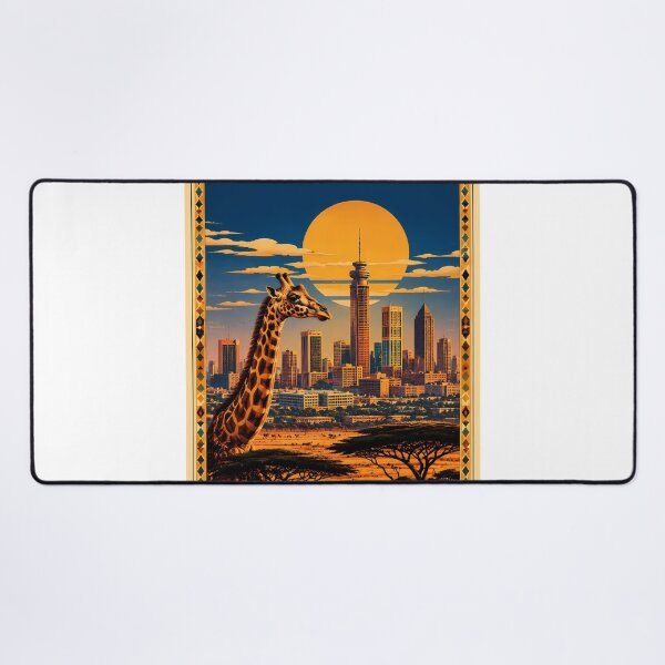 Item preview, Vintage Nairobi Kenya Retro Travel Poster 1970s Style designed and sold by Bossygraphicske.