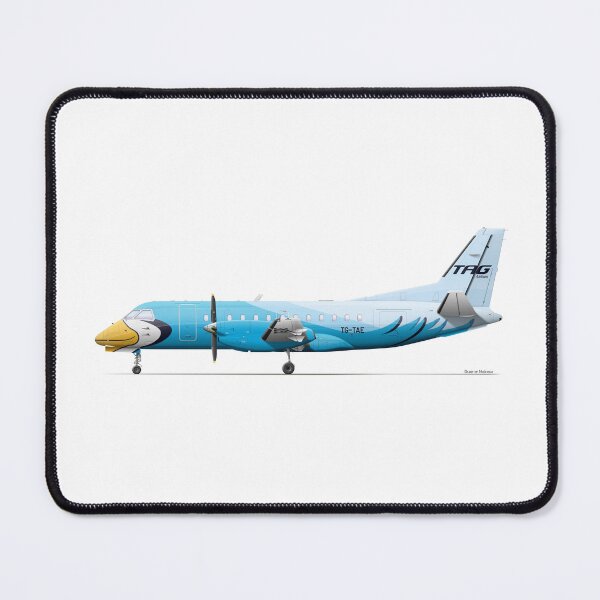 Item preview, SAAB 340B TG-TAE TAG 2021 designed and sold by Grubby Fingers Aircraft Illustration.