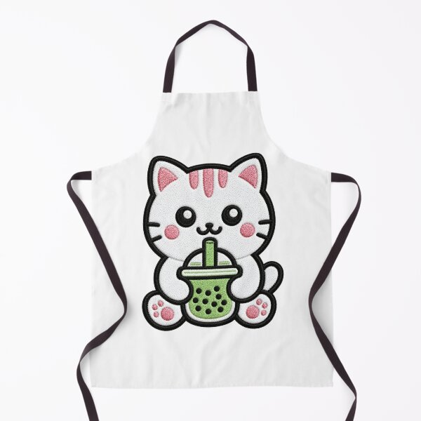 Item preview, Cute Kawaii Cat Drinking Bubble Tea designed and sold by IYI.