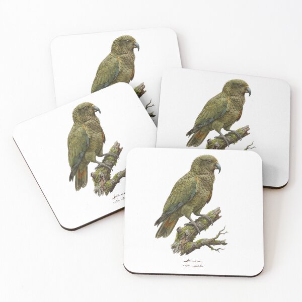 Item preview, Kea Parrot on Mossy Branch designed and sold by Takeda-art.