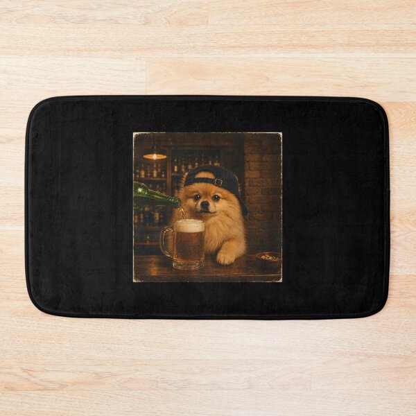 Item preview, Pomeranian Drinking Beer designed and sold by zoes-ink.