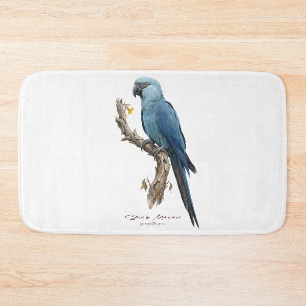 Item preview, Spix's Macaw on Rustic Branch designed and sold by Takeda-art.