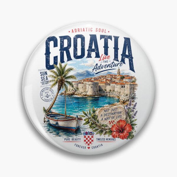Item preview, Croatia Adriatic Soul – Vintage Coastal Travel Design designed and sold by Countries&Cities Shop.