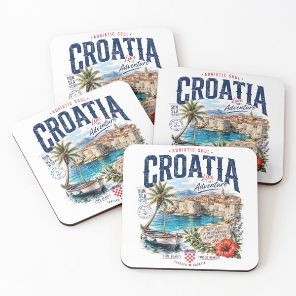 Item preview, Croatia Adriatic Soul – Vintage Coastal Travel Design designed and sold by Countries&Cities Shop.