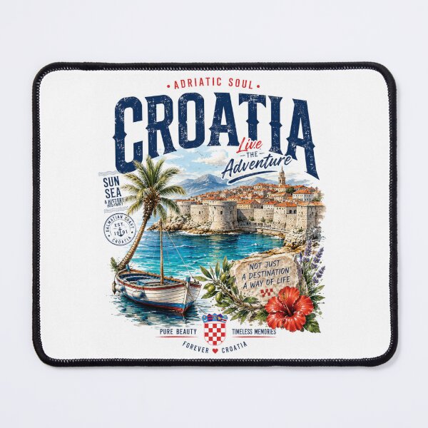 Item preview, Croatia Adriatic Soul – Vintage Coastal Travel Design designed and sold by Countries&Cities Shop.
