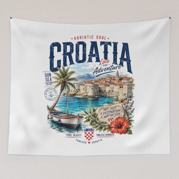 Item preview, Croatia Adriatic Soul – Vintage Coastal Travel Design designed and sold by Countries&Cities Shop.