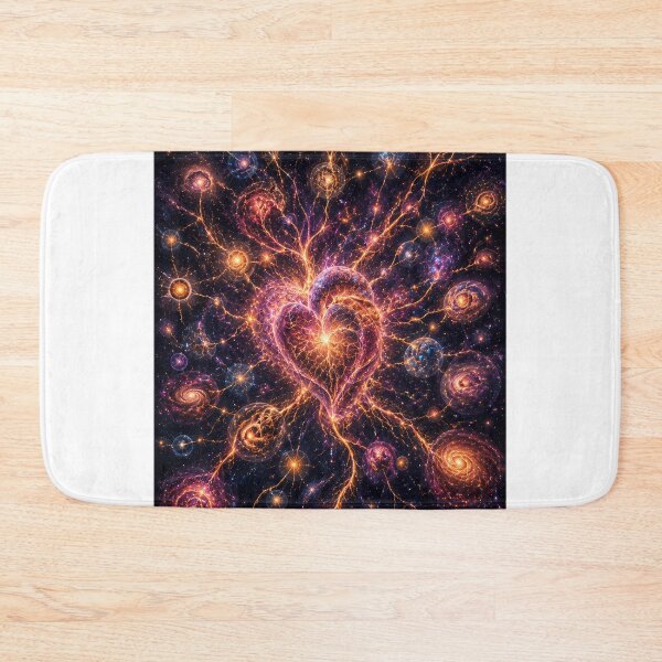 Item preview, The Universe is Alive — Cosmic Heart Nebula Neural Network Galaxy — Hyper-Surrealist Space Art designed and sold by Bossygraphicske.