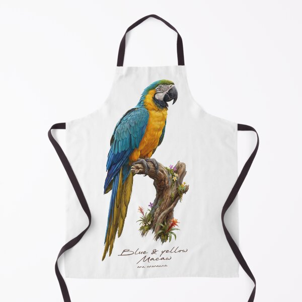 Item preview, Blue-and-yellow Macaw on Tropical Flower Branch designed and sold by Takeda-art.