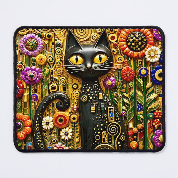 Item preview, Klimt Cat in Flower Garden designed and sold by Vicky Brago-Mitchell®.