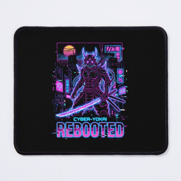 Item preview, Cyber Yokai Rebooted Neon Glitch Samurai designed and sold by SplashTastic.