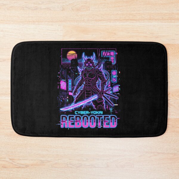 Item preview, Cyber Yokai Rebooted Neon Glitch Samurai designed and sold by SplashTastic.
