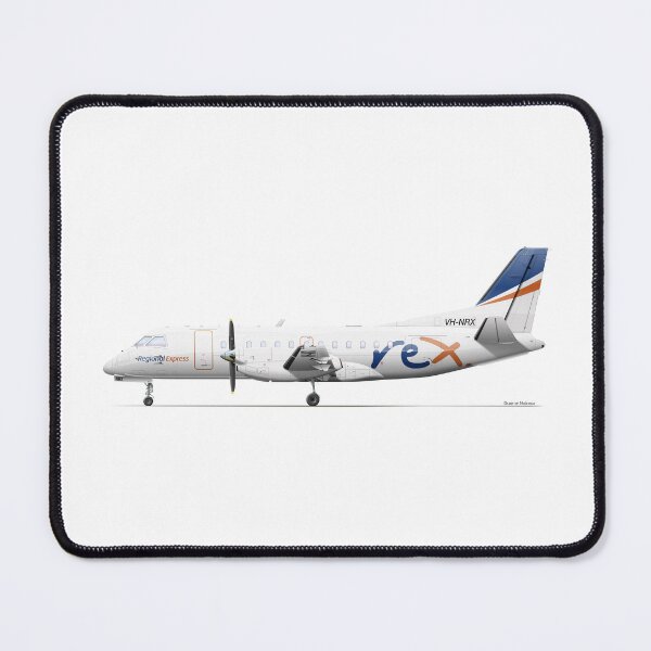 Item preview, SAAB 340B VH-NRX REX 2020 designed and sold by Grubby Fingers Aircraft Illustration.