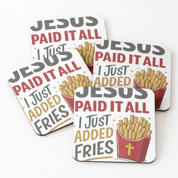 Item preview, Jesus Paid It All I Just Added Fries Funny Christian Humor designed and sold by haitrieuic96.