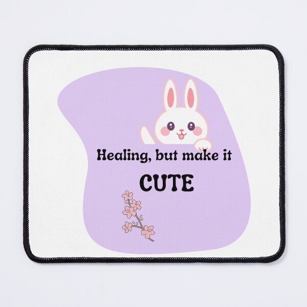 Item preview, Healing, But Make It Cute Bunny Sticker | Funny Healing Quote Design | Cute Pastel Self Care Art designed and sold by Pandey14.