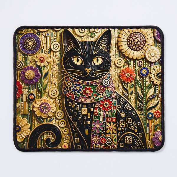 Item preview, Klimt Cat in Flower Garden designed and sold by Vicky Brago-Mitchell®.