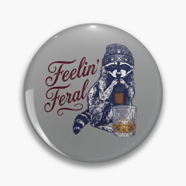 Item preview,  Feelin’ Feral Raccoon Meme Shirt – Funny Trash Panda Whiskey Vintage Tee designed and sold by ZyxDes.