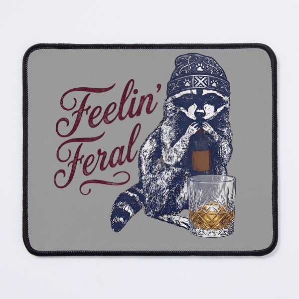 Item preview, Feelin’ Feral Raccoon Meme Shirt – Funny Trash Panda Whiskey Vintage Tee designed and sold by ZyxDes.