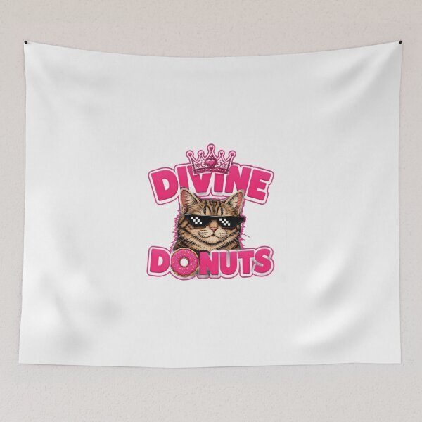 Item preview, Divine Donuts Cat Meme Shirt | Pixel Glasses Funny Donut Cat designed and sold by vecart34.