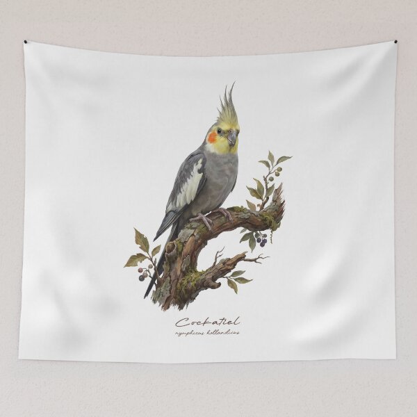 Item preview, Cockatiel Parrot on Fruity Branch designed and sold by Takeda-art.